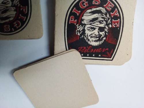 12 x Pig`s Eye Pilsner Beer Drink Coasters