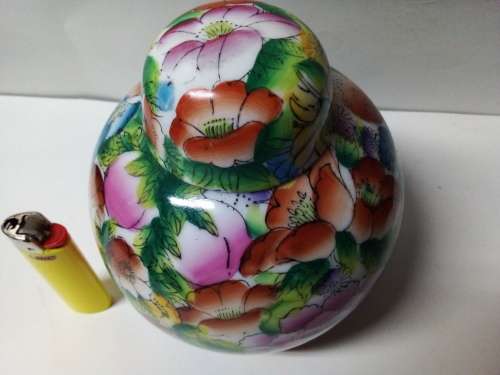 Lovely Floral Ginger Jar with Lid