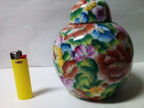 Lovely Floral Ginger Jar with Lid