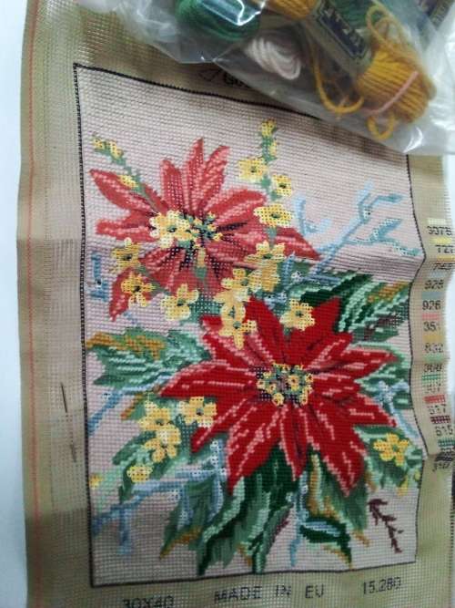 Vintage Semi Complete Taperstry with Wool Threads