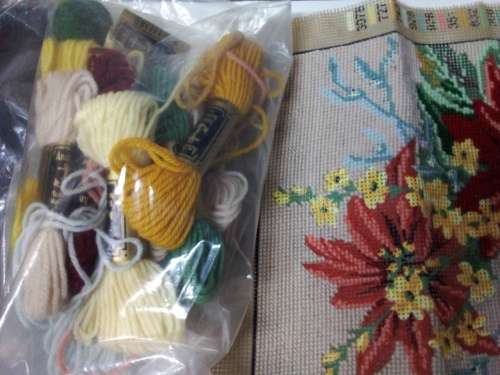 Vintage Semi Complete Taperstry with Wool Threads
