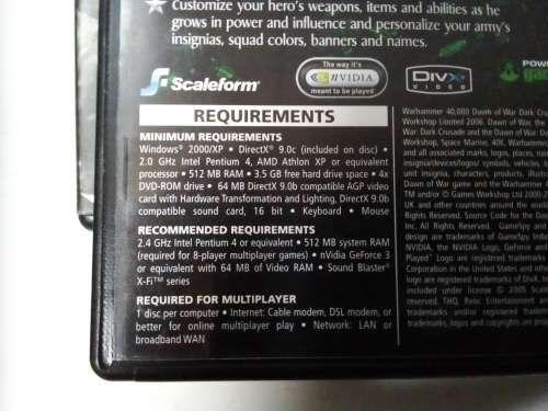 Set of 3 Dawn of War PC DVD ROM Discs