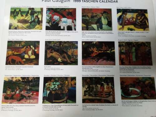 1999 Calendar with 12 x Paul Gauguin Prints