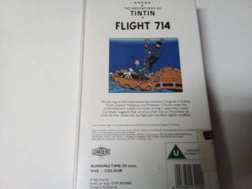 TINTIN  - Flight 714 VHS Cassette Tape