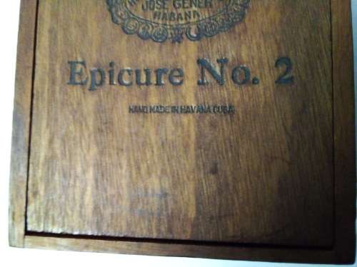 Vintage Cabinet Epicure No 2 Havana Cuba Cigar Box