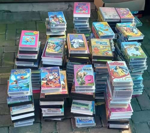 Joblot of About 200 VHS Movies  - Strictly Collection Only