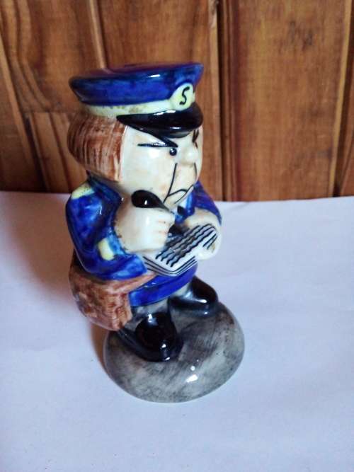 Vintage Solid Porcelain Character Salt Pot with Markings