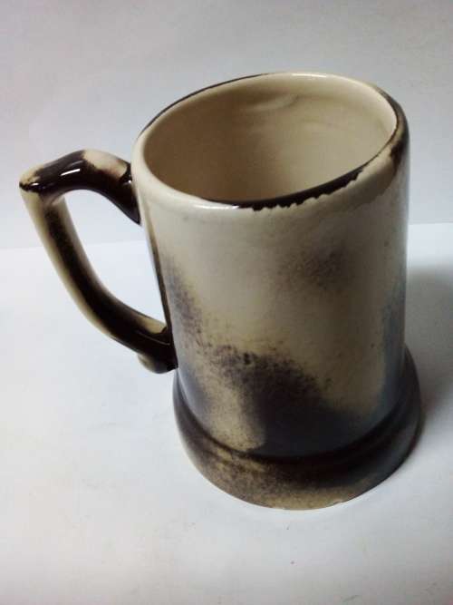 Vintage Kruger Park Earthenware Mug with Bilingual Cartoon