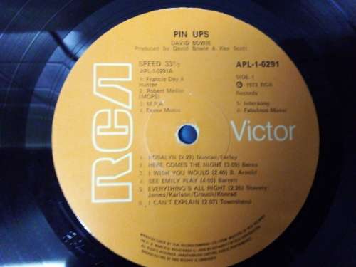1973 Bowie Pin Ups Vinyl LP