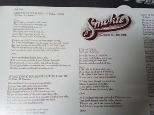 Smokie - Changing All The Time Vinyl LP 1975