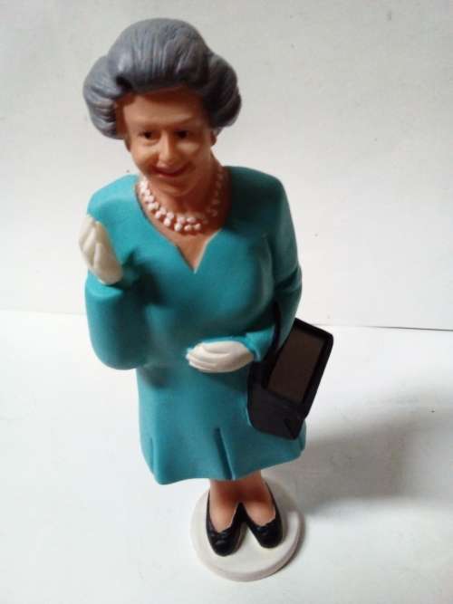Queen of England Figurine with Waving Hand