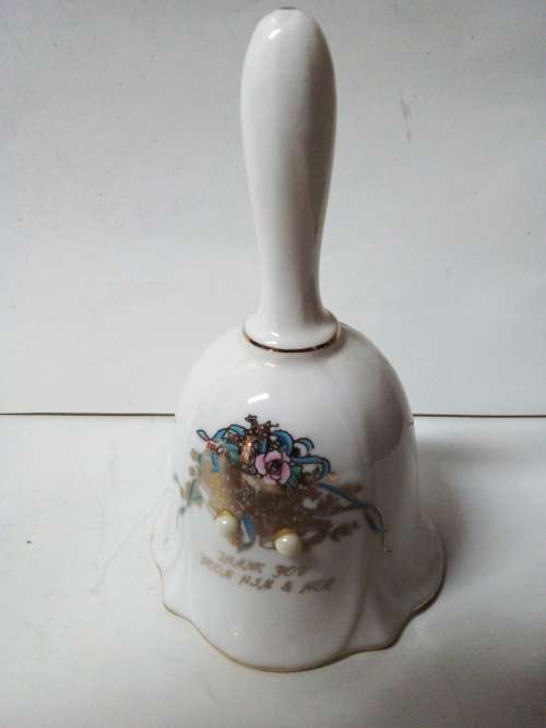 Thank You Wedding Porcelain Bell