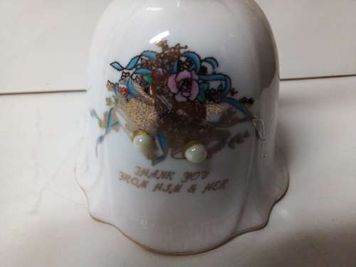 Thank You Wedding Porcelain Bell