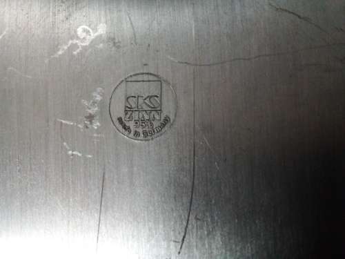 Vintage SKS Zinn 95% Commemorative Wall Hanging Plate