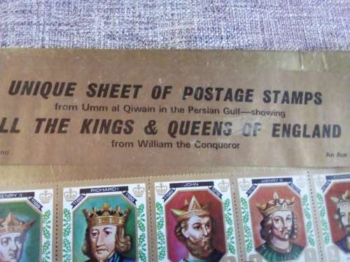 Postage Stamps - All the Kings and Queens of England
