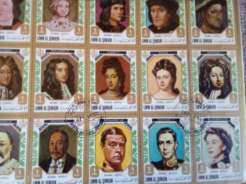 Postage Stamps - All the Kings and Queens of England