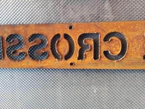 Old Solid Metal Logistics Sign