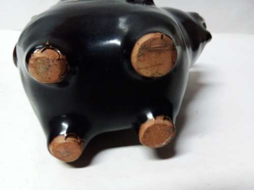 Vintage Glazed Pottery Elephant Tea Candle Holder