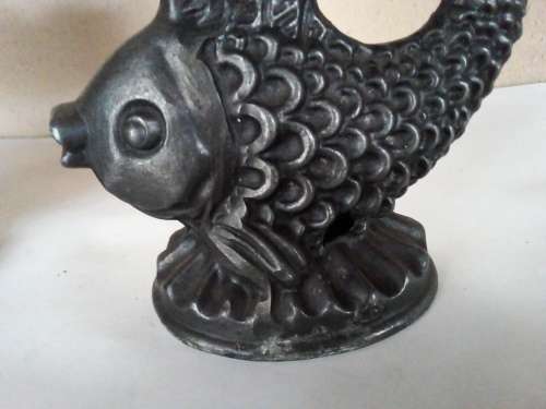 Gorgeous Solid Cast Metal Pair of Candle Holders