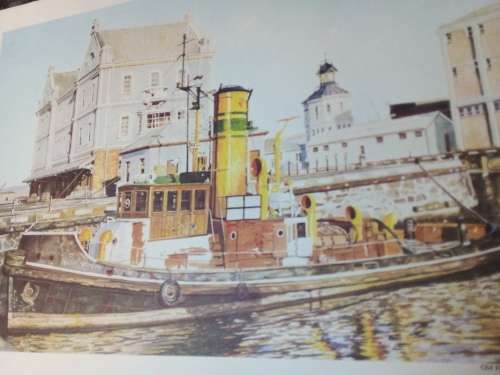 Old Harbour Table Bay Watercolour Calendar Print