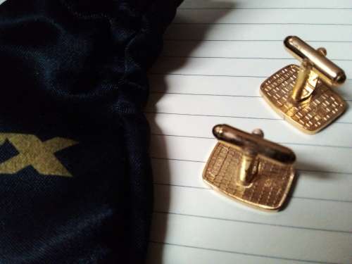 Pair of Plated Cufflinks Endorsed TX
