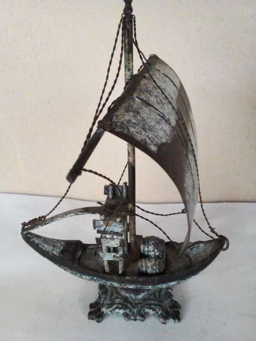 Vintage Brass and Other Metal Sail Boat