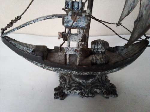 Vintage Brass and Other Metal Sail Boat