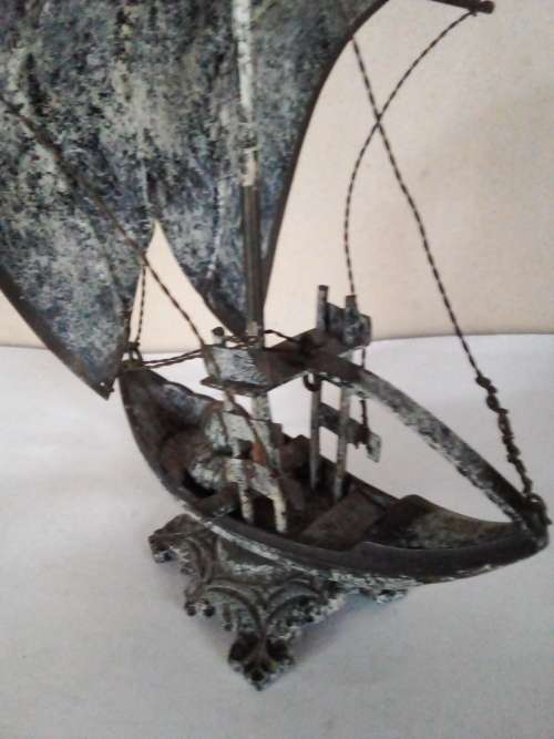 Vintage Brass and Other Metal Sail Boat