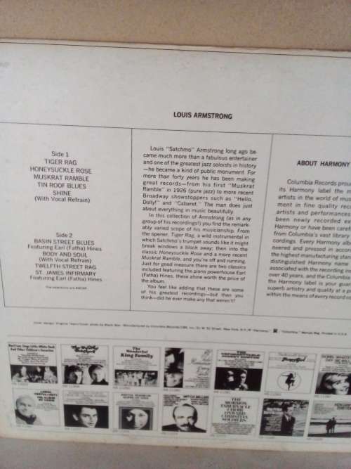 Louis Armstrong Vinyl LP HS11316