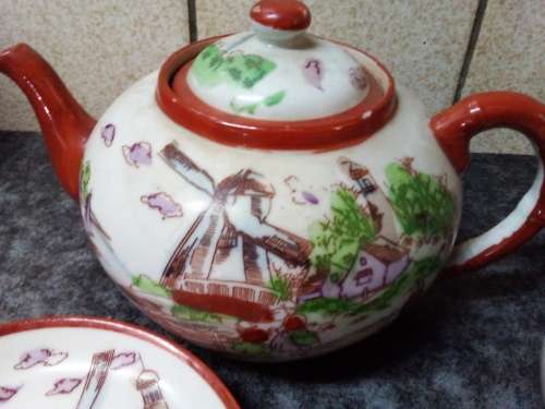 Very Old Partial Hand Painted Eggshell Teaset