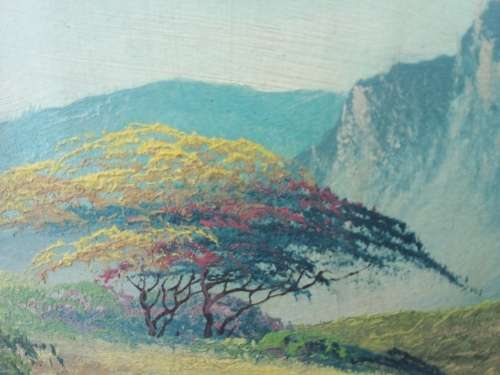 Vintage landscape painting