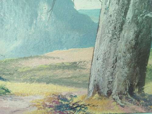 Vintage landscape painting