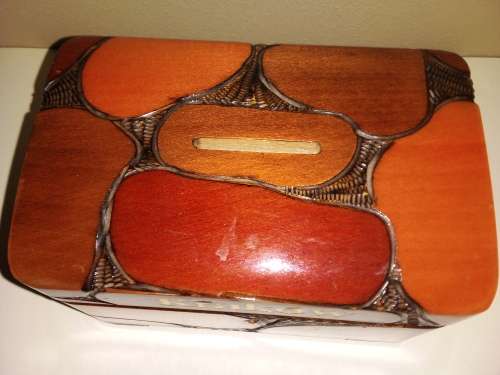 Stunning Handmade Wooden Savings Box from Poland