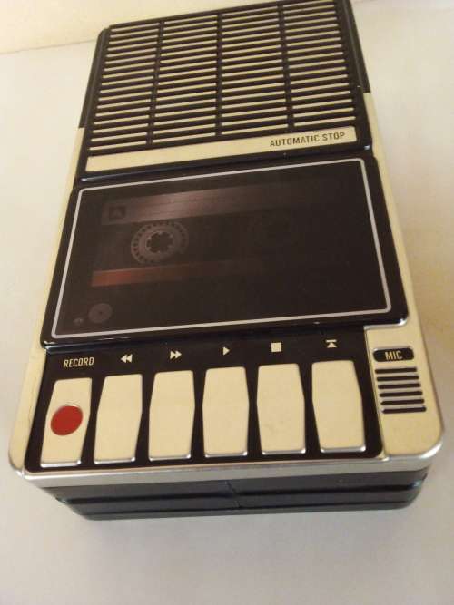 Tin in Shape of Vintage Cassette Tape Player