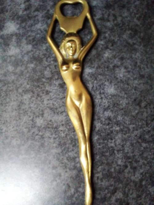 Brass Nude Bottle Cap Opener