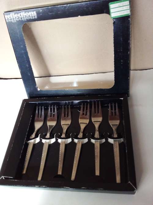 Set of Six Vintage S/S 18/8 Cake Forks