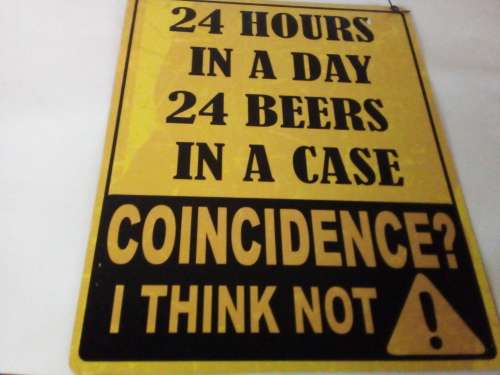 Humorous Tin Plate Bar Sign