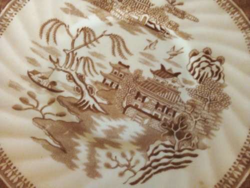 Vintage Shades of Brown Oriental Plate