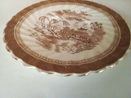 Vintage Shades of Brown Oriental Plate