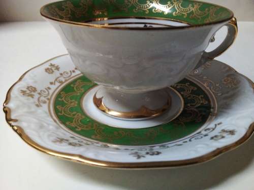 Vintage Teacup and Saucer from Poland