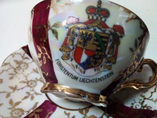 Vintage Bavaria Cup and Saucer with Imprint of Coat of Arms