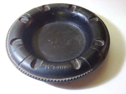 1965 `K` Line Ship Solid Metal Ashtray with Inscription