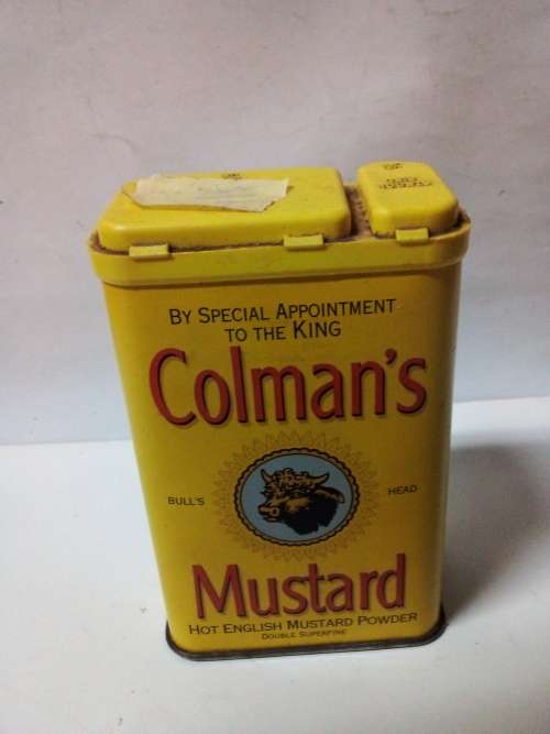 Small Colman`s Mustard Powder Tin with Content