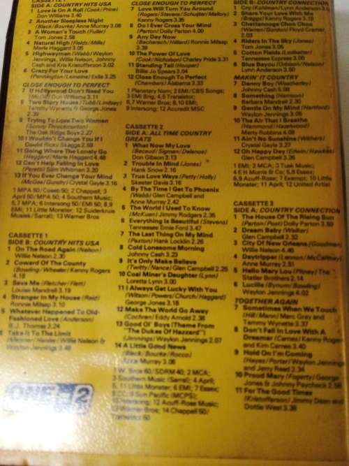 The World of Country Music Cassette Tapes