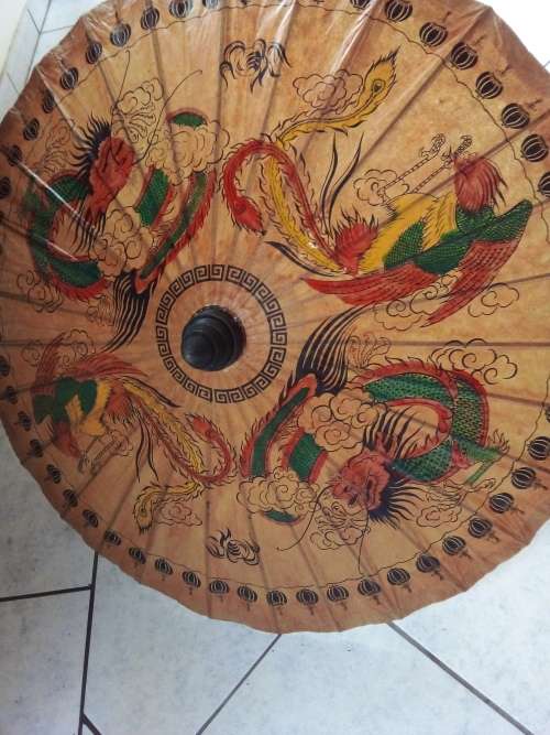 Wood, Reed & Bamboo Oriental Umbrella