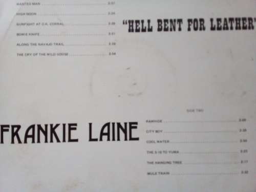 Frankie Laine - Hell Bent for Leather Vinyl LP