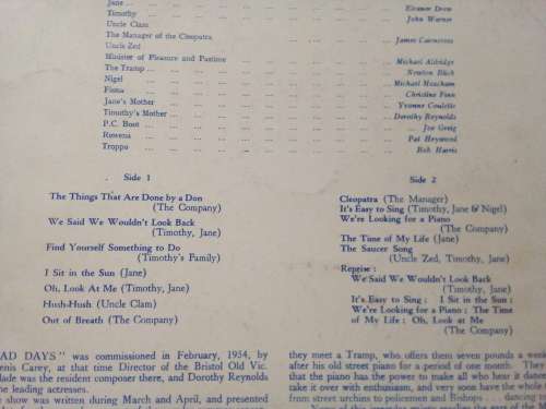 1950s Salad Days Cast Recording Vinyl