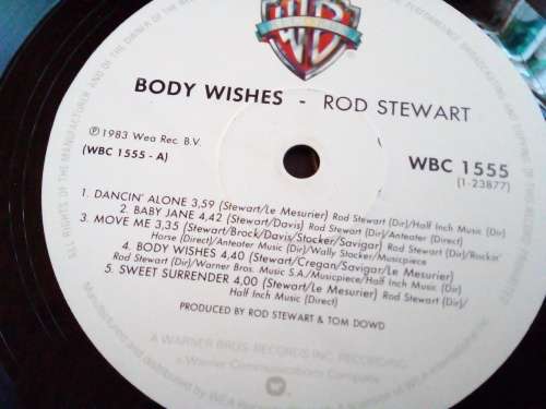 Rod Stewart - Body Wishes Vinyl LP 1983