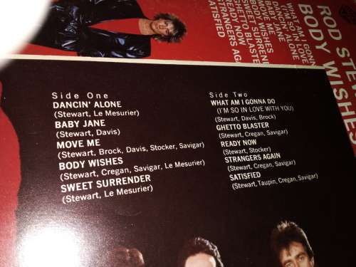 Rod Stewart - Body Wishes Vinyl LP 1983