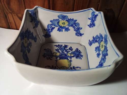 Vintage Blue & White `Victoria` Ironstone Bowl